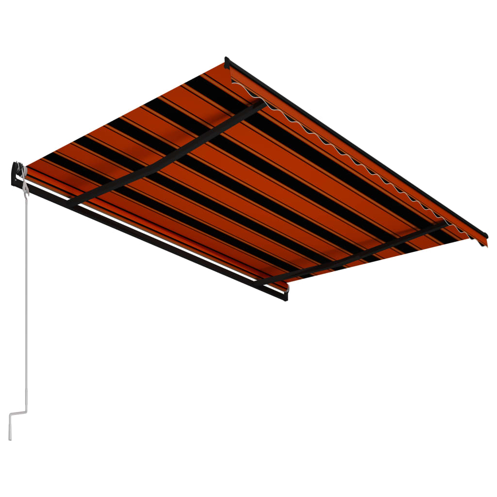 Avtomatsko zložljiva tenda 450x300 cm oranžna in rjava