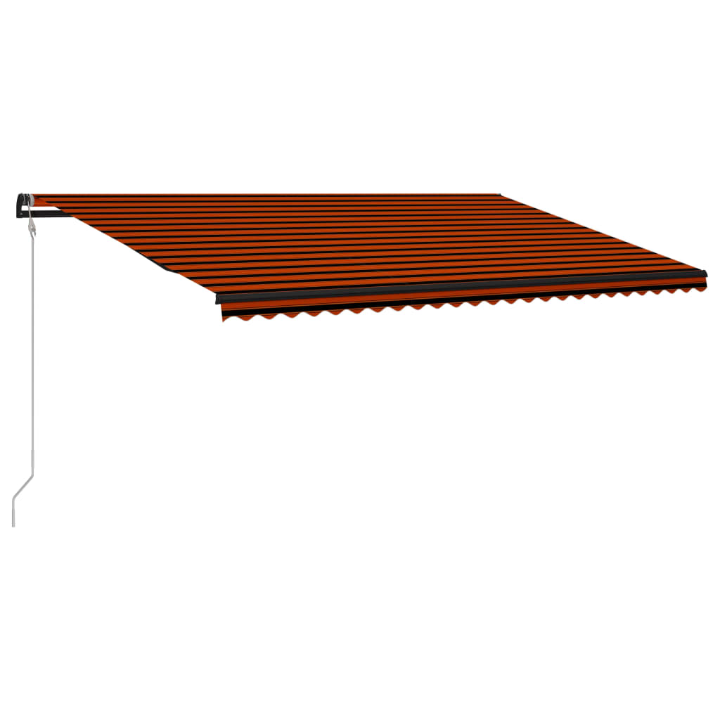 Avtomatsko zložljiva tenda 600x300 cm oranžna in rjava