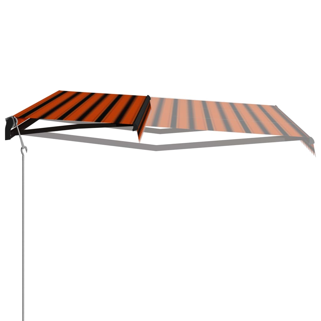 Avtomatsko zložljiva tenda 600x300 cm oranžna in rjava