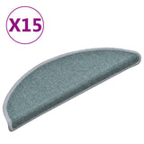 Preproge za stopnice 15 kosov modre 56x17x3 cm