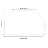 Steklena plošča za kamin šestkotna 100x60 cm