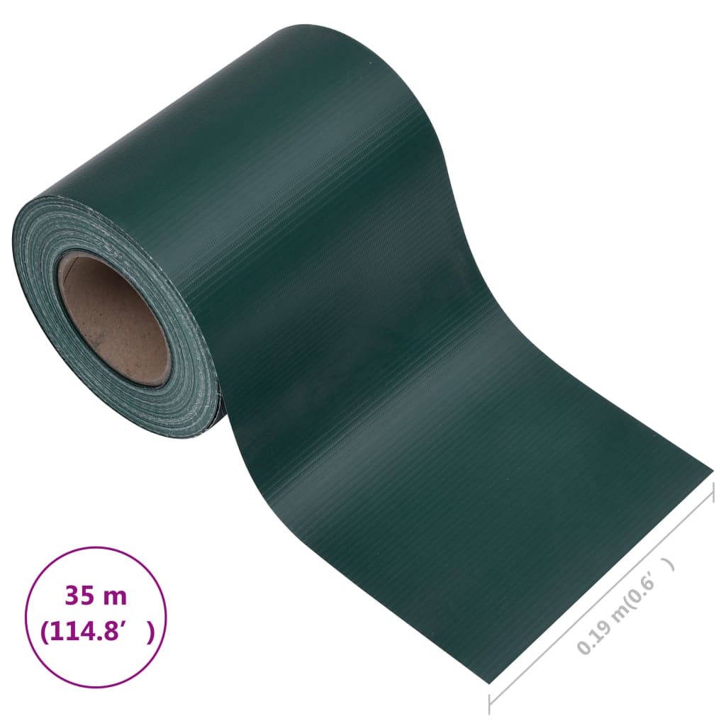 Vrtno platno PVC 35x0,19 m mat zeleno