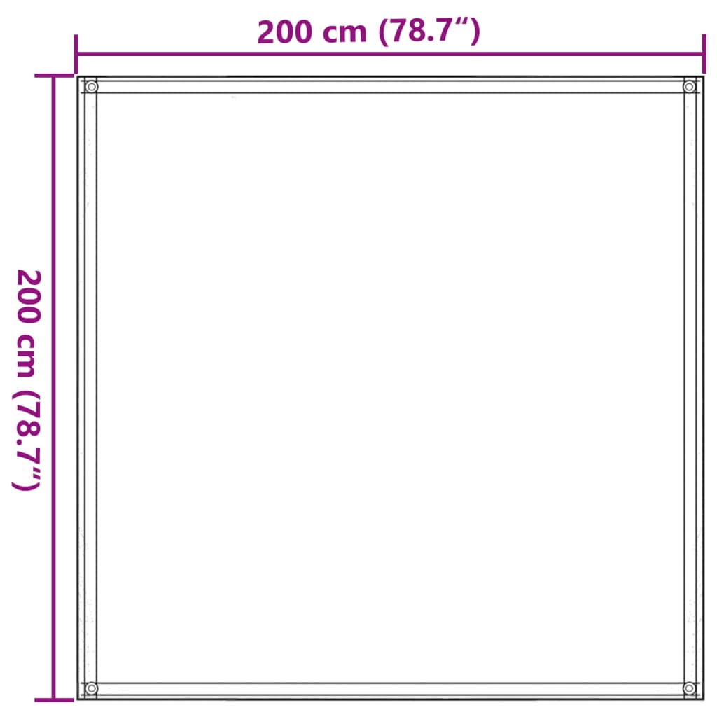 Preproga za šotor 200x200 cm antracitna