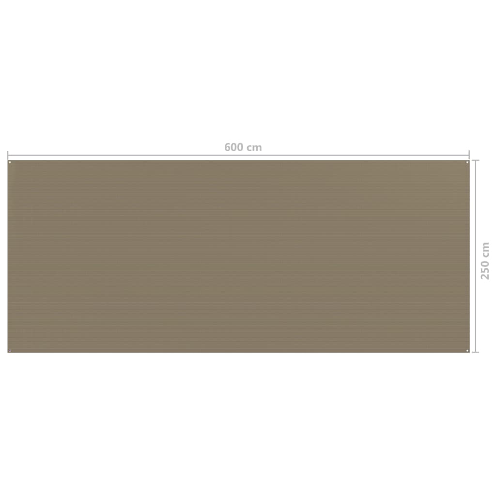 Preproga za šotor 250x600 cm taupe