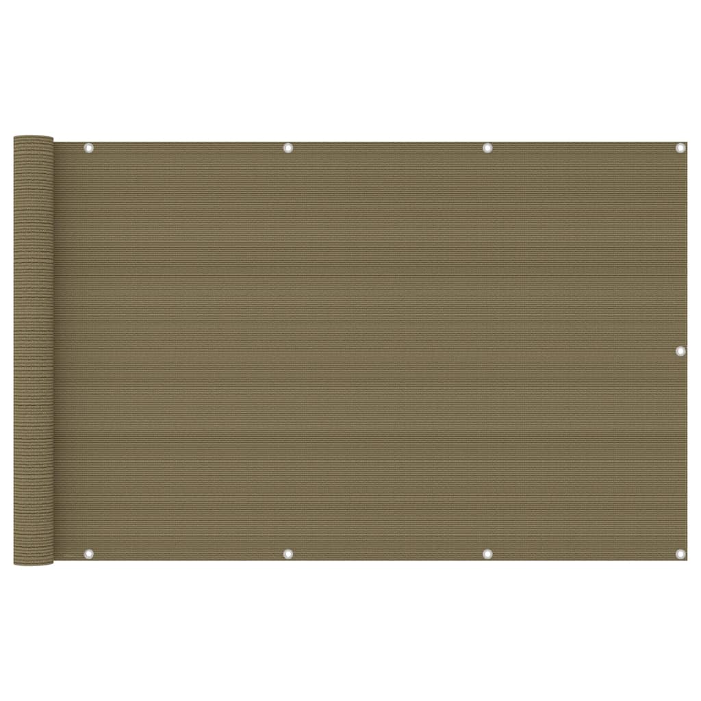 Balkonsko platno taupe 120x400 cm HDPE