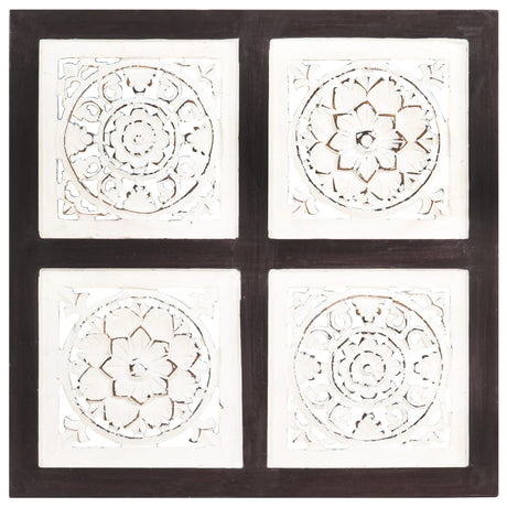 Ročno izrezljani stenski panel MDF 40x40x1,5 cm rjav in bel