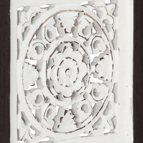 Ročno izrezljani stenski panel MDF 40x40x1,5 cm rjav in bel