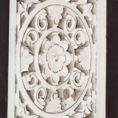 Ročno izrezljani stenski panel MDF 60x60x1,5 cm rjav in bel