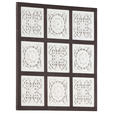 Ročno izrezljani stenski panel MDF 60x60x1,5 cm rjav in bel