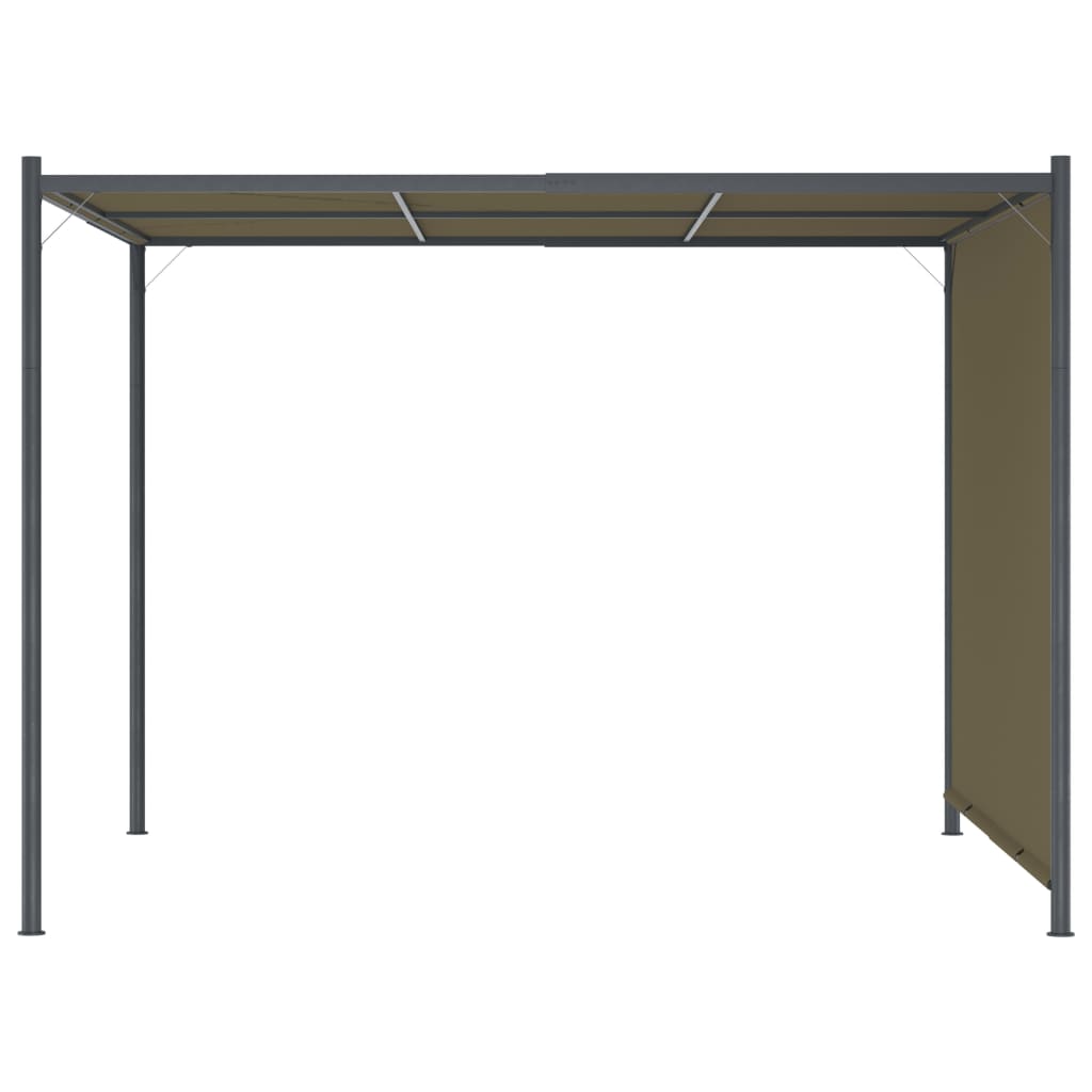 Vrtna pergola z zložljivo streho 3x3 m taupe 180 g/m²