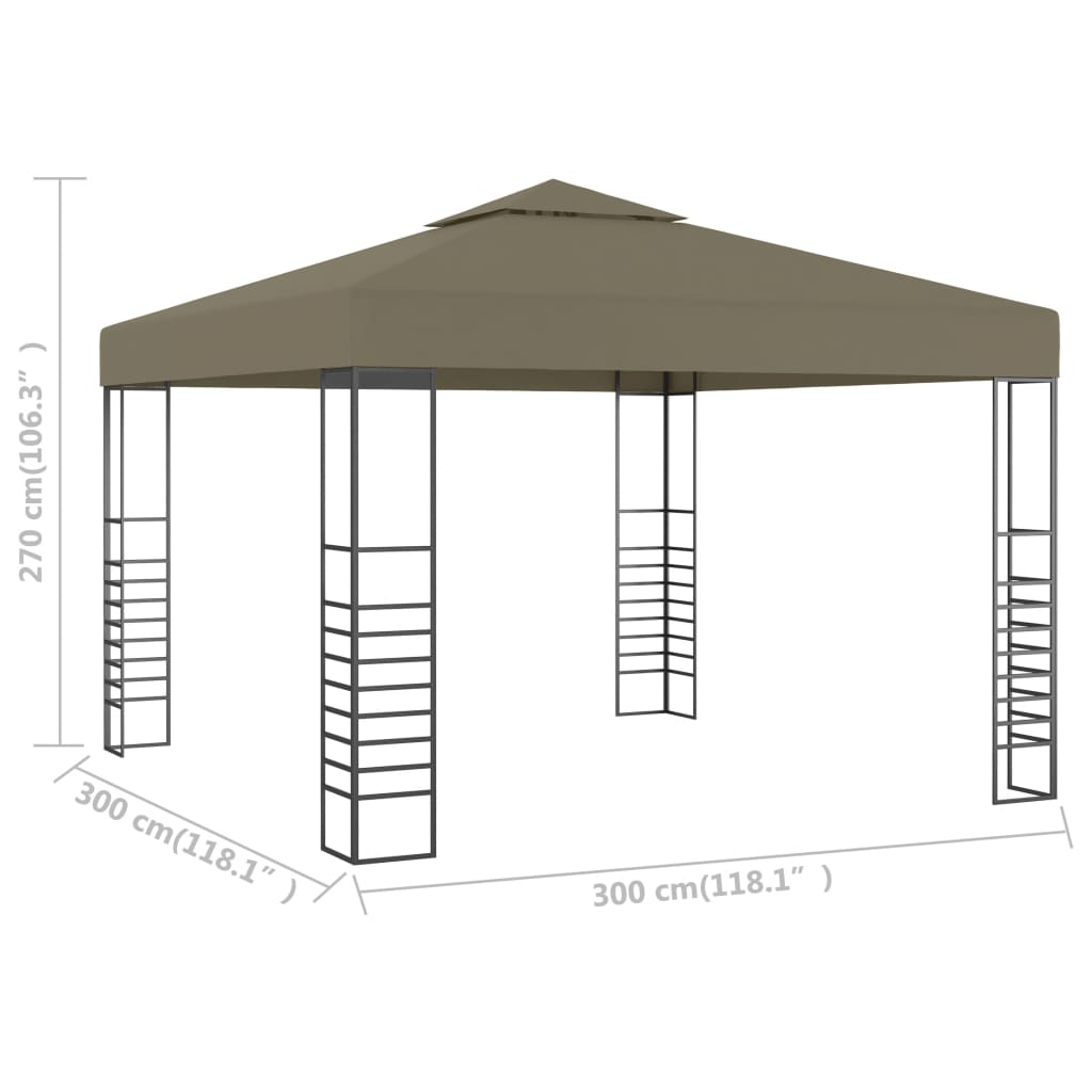 Vrtni šotor 3x3 m taupe 180 g/m²