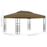 Paviljon 3x4 m taupe 180 g/m²