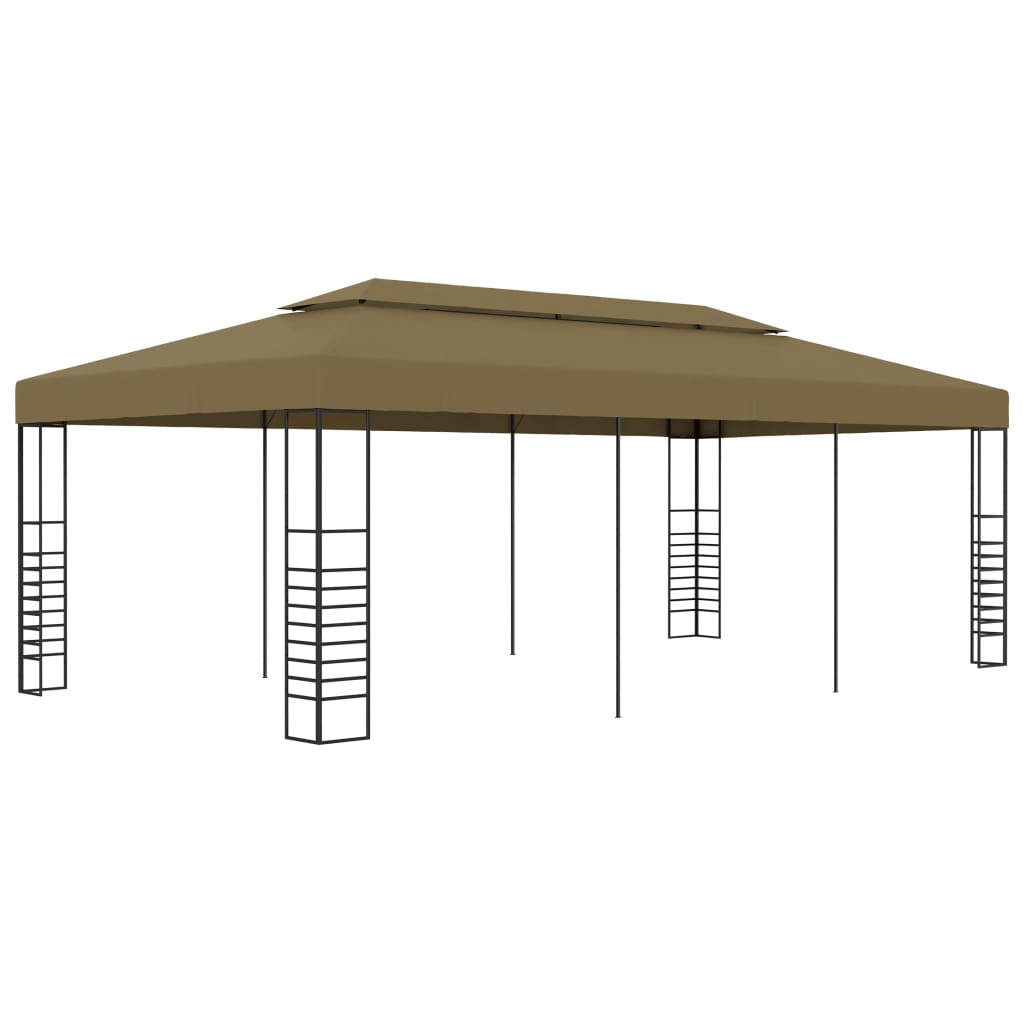 Vrtni paviljon 6x3x2,7 m taupe 180 g/m²