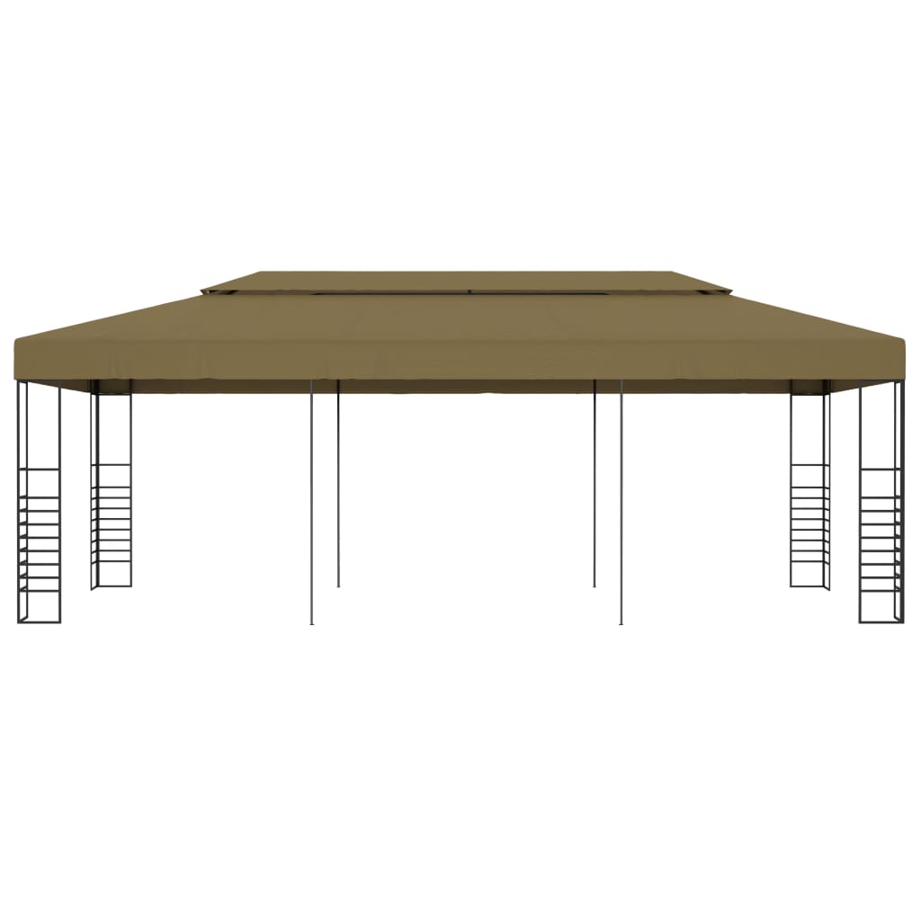 Vrtni paviljon 6x3x2,7 m taupe 180 g/m²