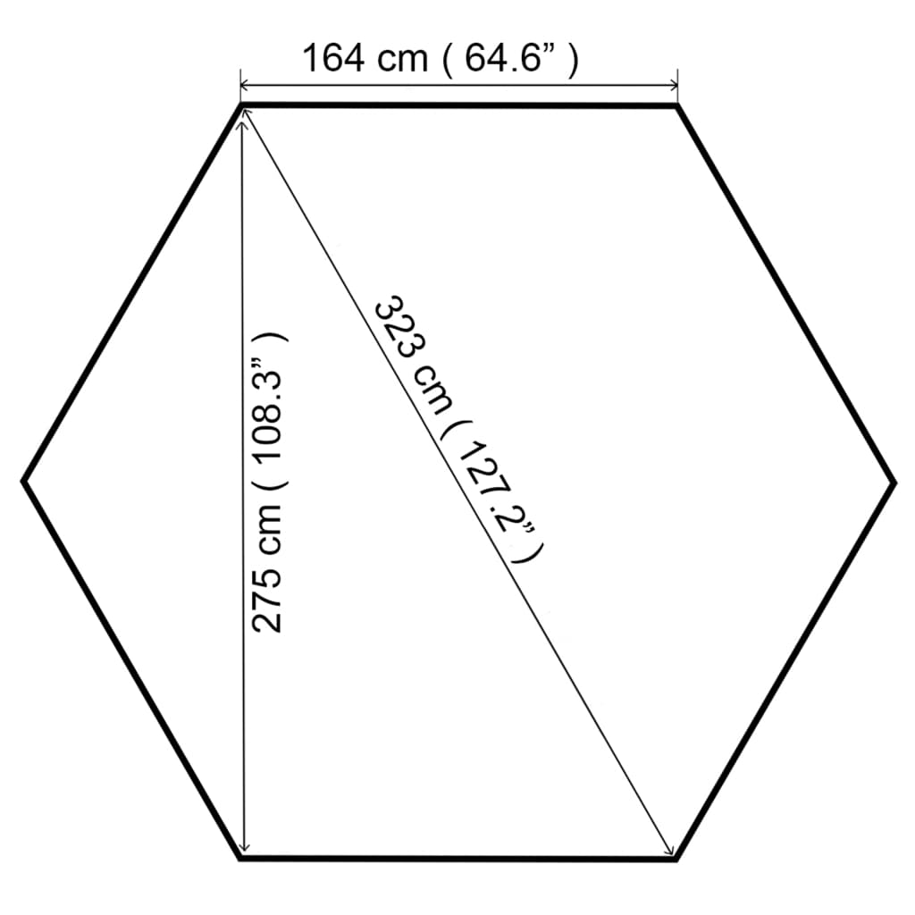 Vrtni paviljon 323x275x265 cm bel 180 g/m²