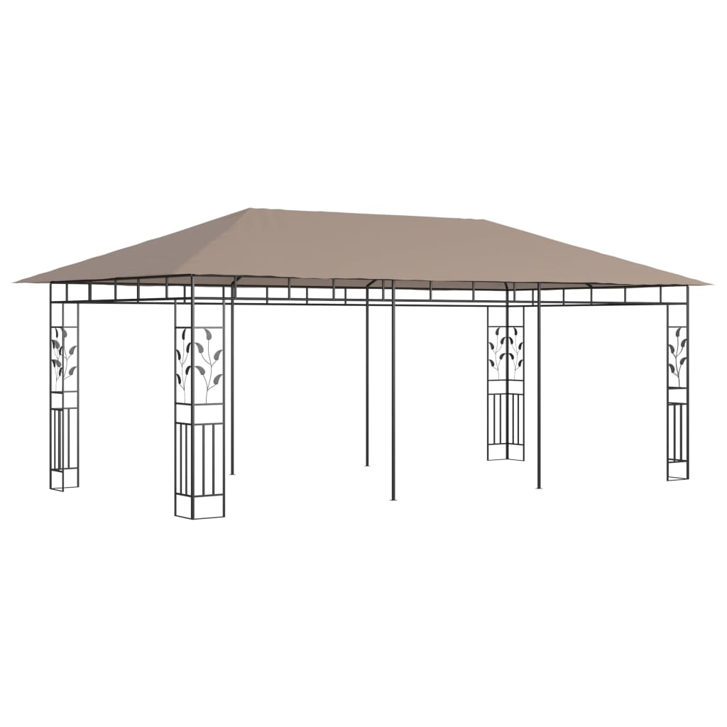 Paviljon z mrežo proti komarjem 6x3x2,73 m taupe 180 g/m²