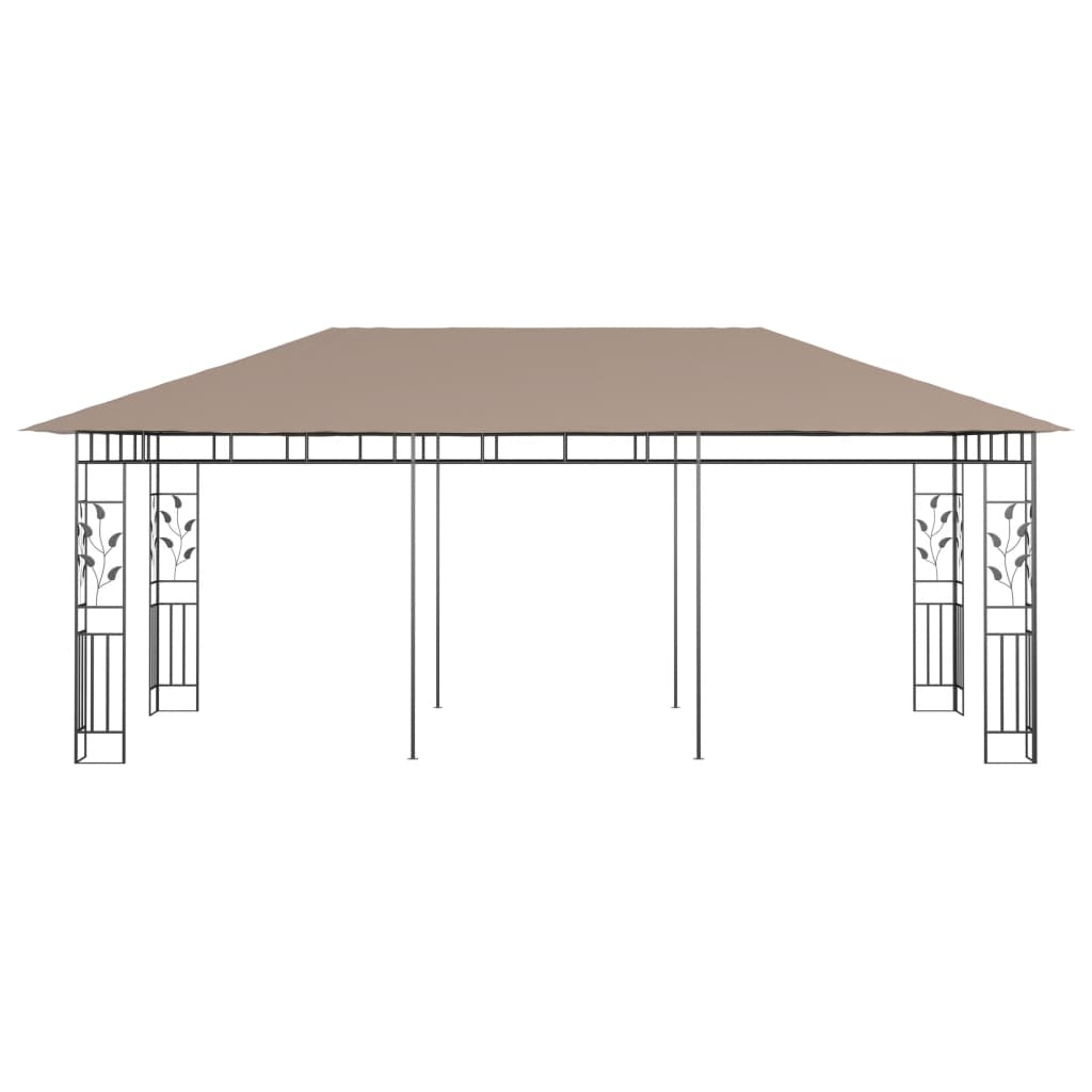 Paviljon z mrežo proti komarjem 6x3x2,73 m taupe 180 g/m²