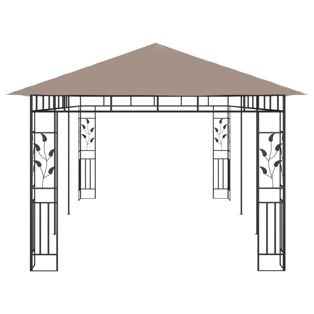 Paviljon z mrežo proti komarjem 6x3x2,73 m taupe 180 g/m²