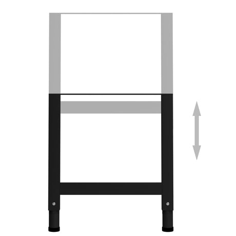 Nastavljivi okvirji za delovno mizo 2 kosa kov. 55x(69-95,5) cm