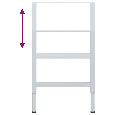 Nastavljivi okvirji za delovno mizo 2 kosa kov. 55x(69-95,5) cm