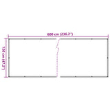 Balkonsko platno antracitno 120x600 cm oksford blago