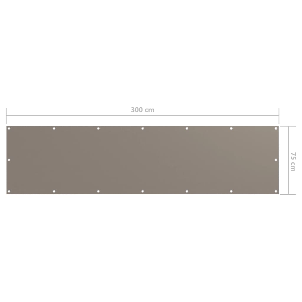 Balkonsko platno taupe 75x300 cm oksford blago