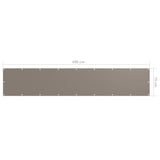 Balkonsko platno taupe 75x400 cm oksford blago