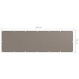 Balkonsko platno taupe 90x300 cm oksford blago