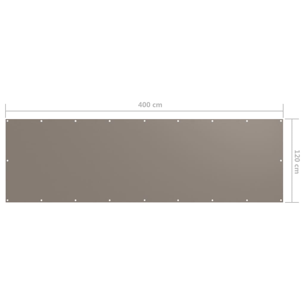 Balkonsko platno taupe 120x400 cm oksford blago