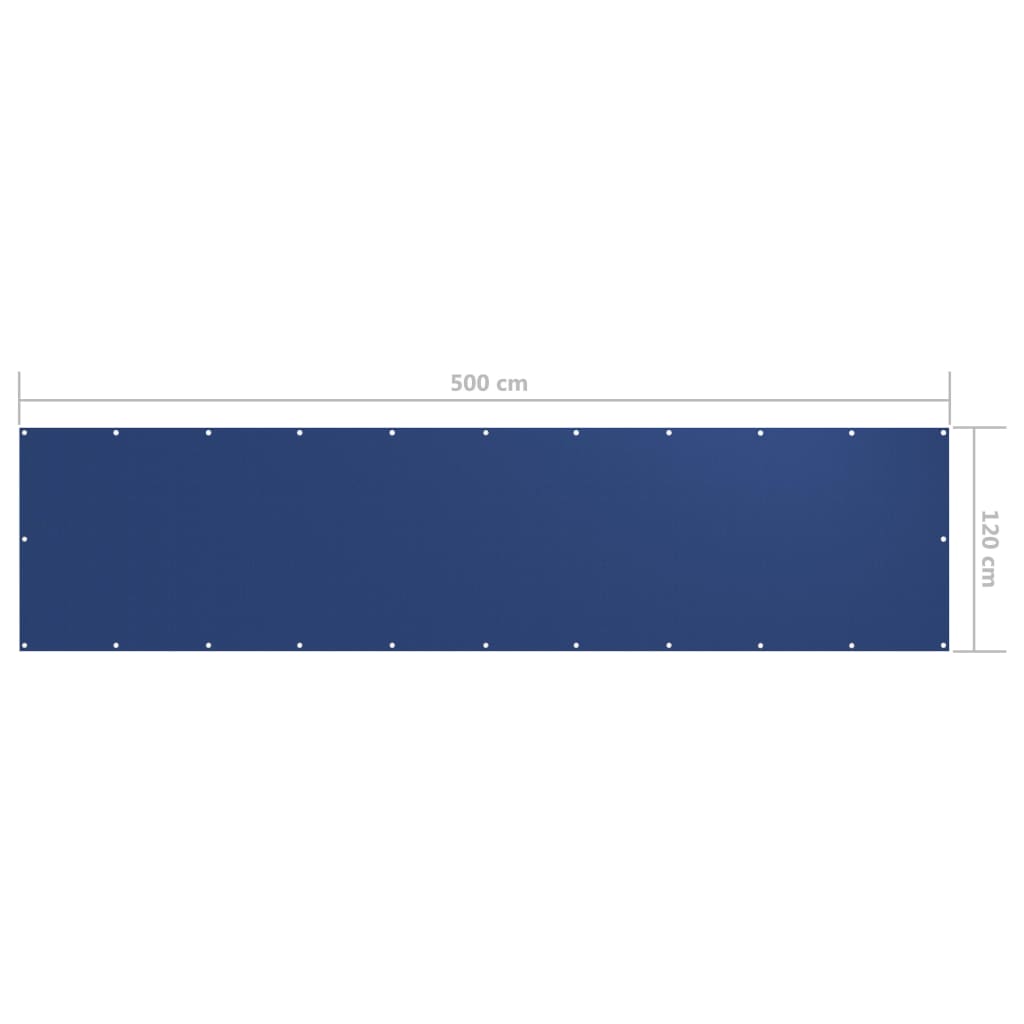 Balkonsko platno modro 120x500 cm oksford blago