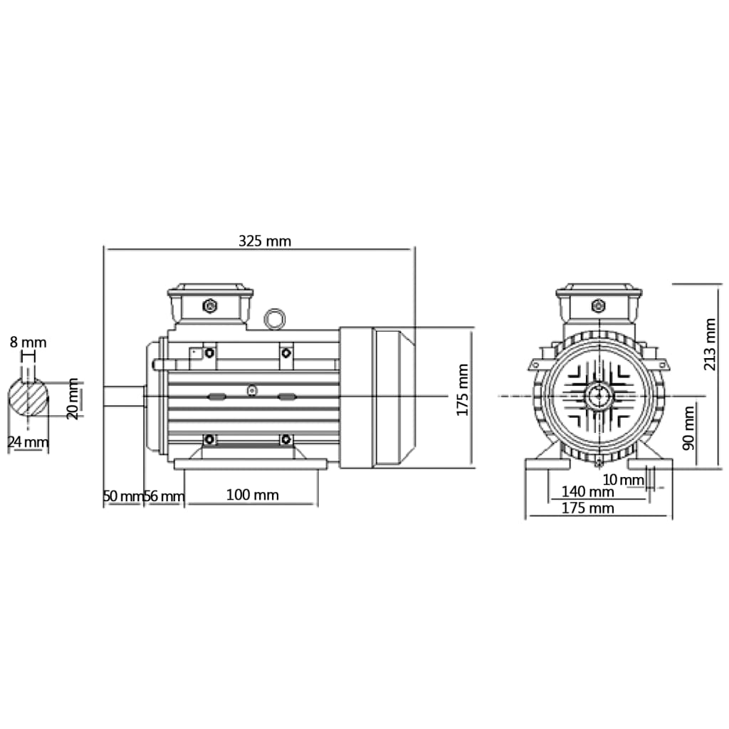 Trifazni elektromotor aluminijast 1,5 kW/2KM 2840 vrt/min