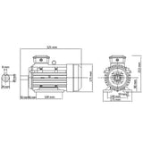 Trifazni elektromotor aluminijast 1,5 kW/2KM 2840 vrt/min