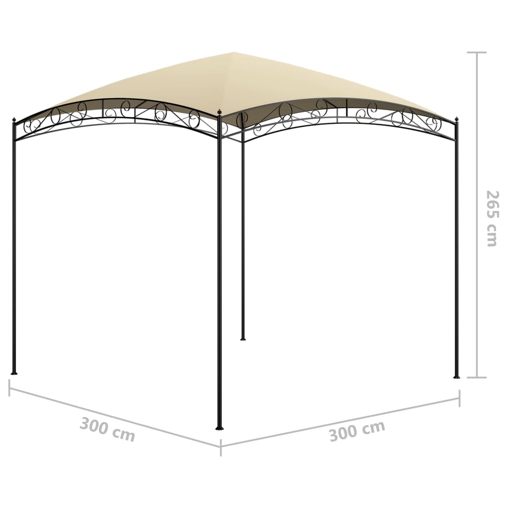 Paviljon 3x3x2,65 m krem 180 g/m²