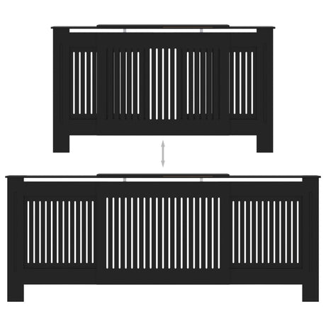 Pokrov za radiator črn MDF 205 cm