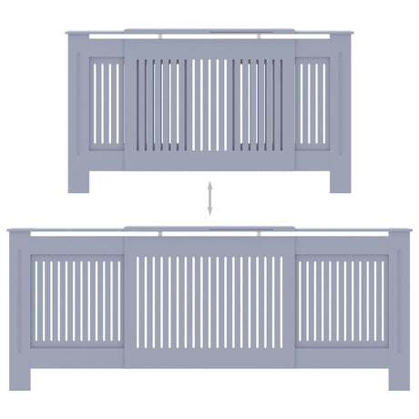 Pokrov za radiator MDF siv 205 cm