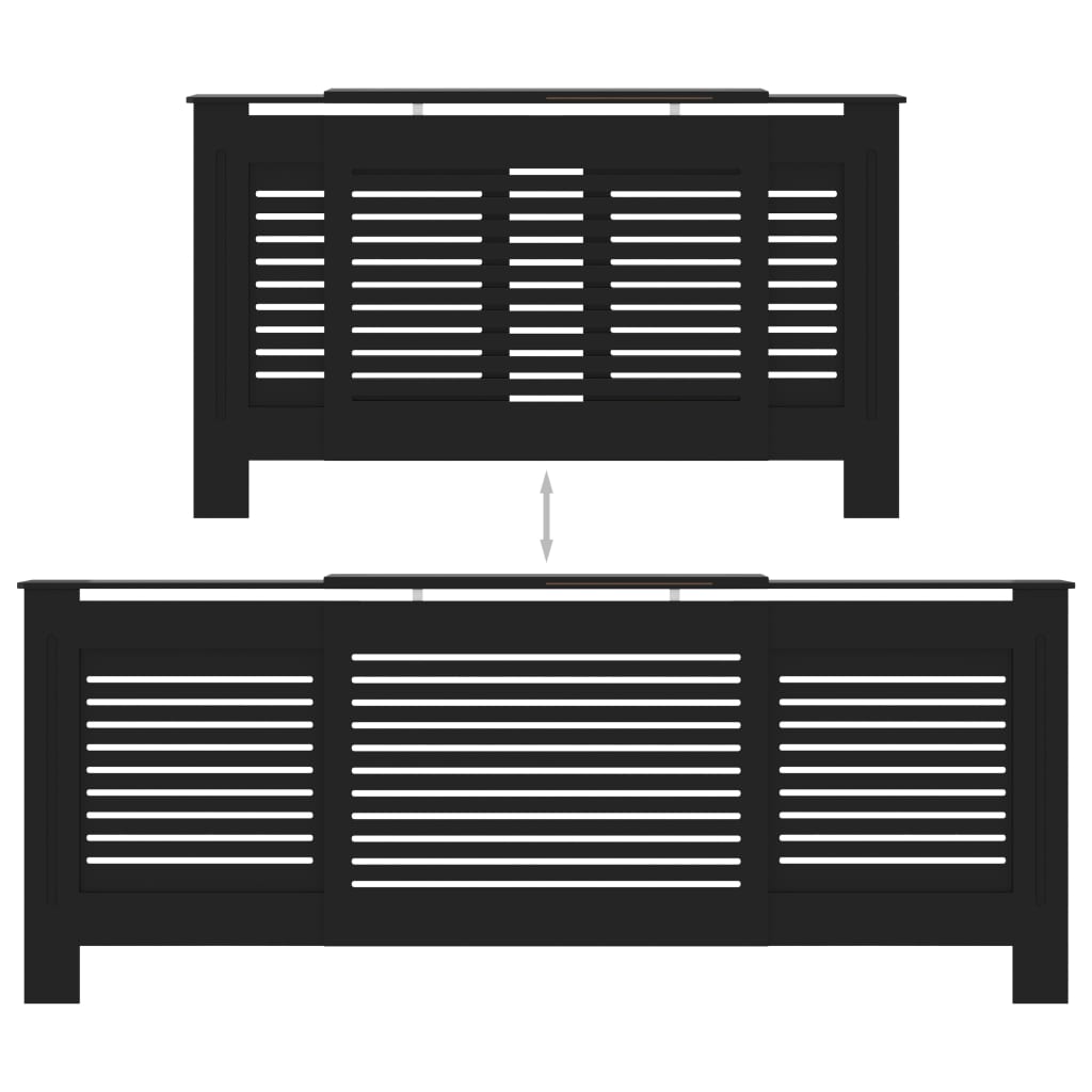 Pokrov za radiator črn MDF 205 cm