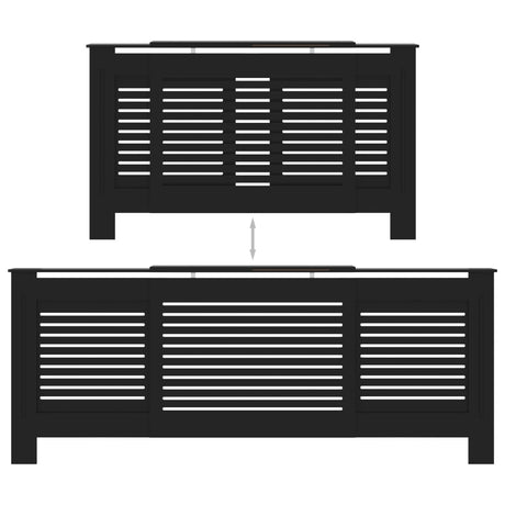 Pokrov za radiator črn MDF 205 cm