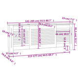 Pokrov za radiator črn MDF 205 cm