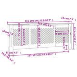 Pokrov za radiator MDF siv 205 cm