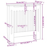 Pokrov za radiator siv MDF 78 cm