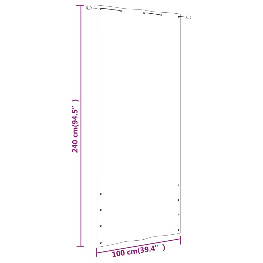 Balkonsko platno terakota 100x240 cm tkanina Oxford