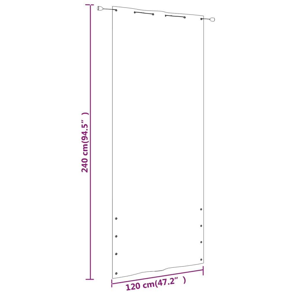 Balkonsko platno terakota 120x240 cm tkanina Oxford