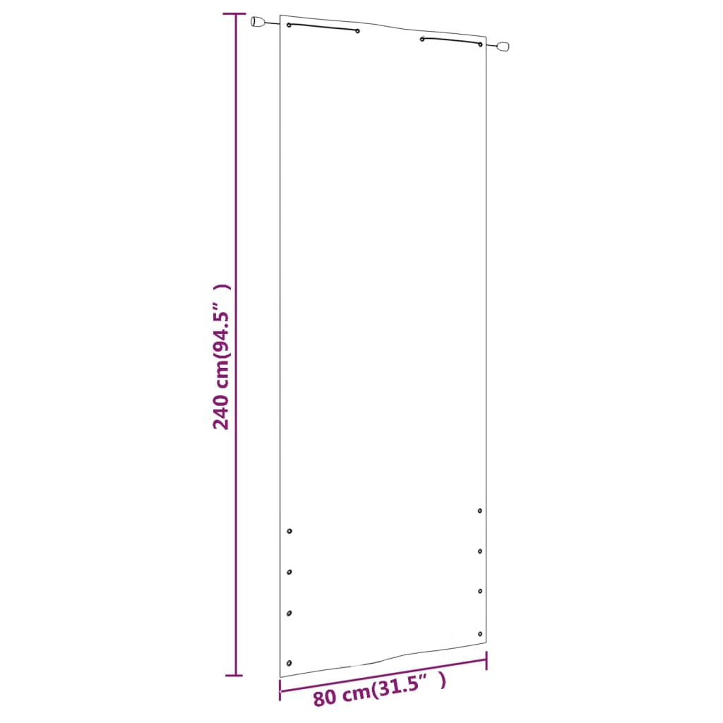 Balkonsko platno temno zeleno 80x240 cm tkanina Oxford