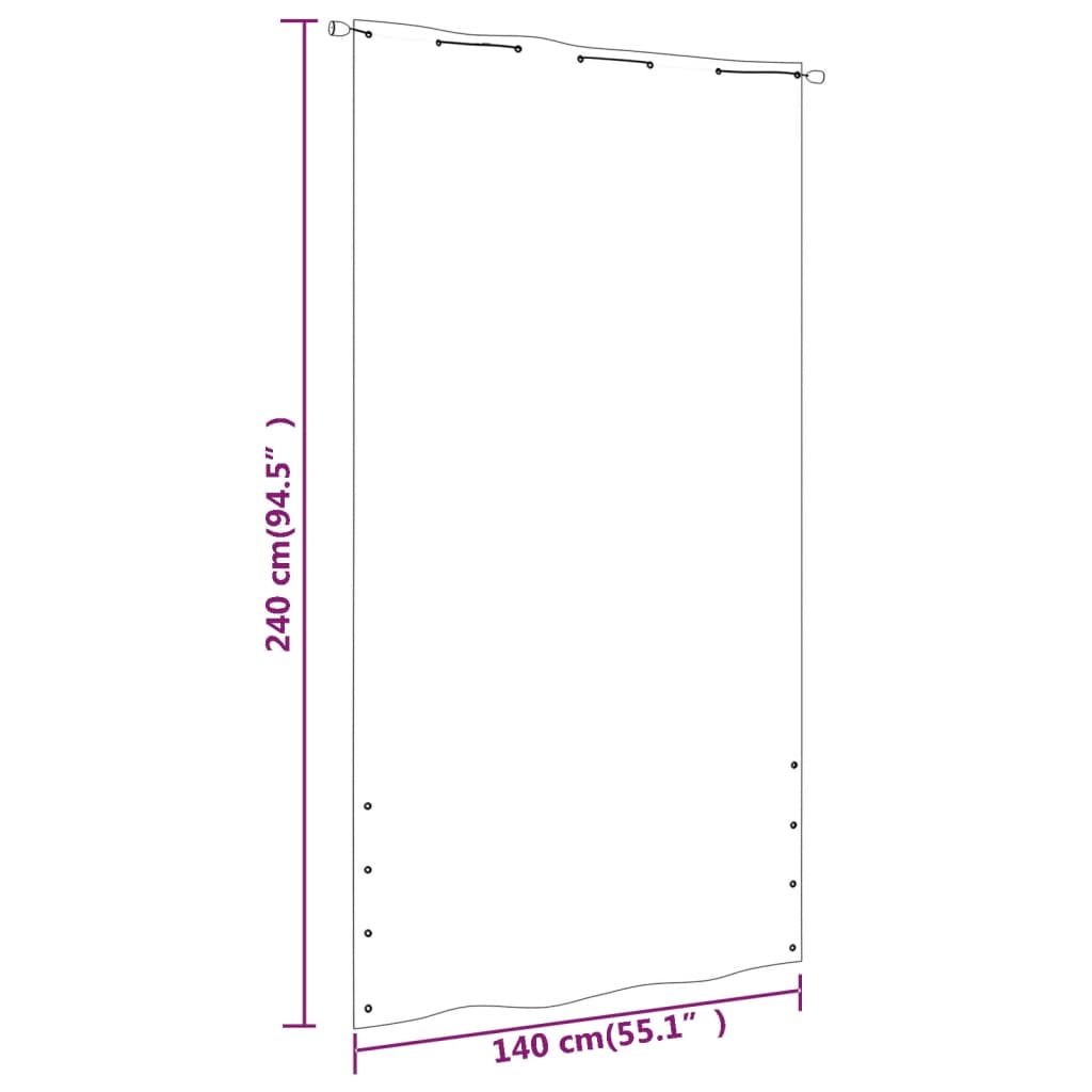 Balkonsko platno antracitno in belo 140x240 cm tkanina Oxford