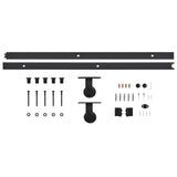 Drsna vrata s kompletom vodil 100x210 cm trdna borovina