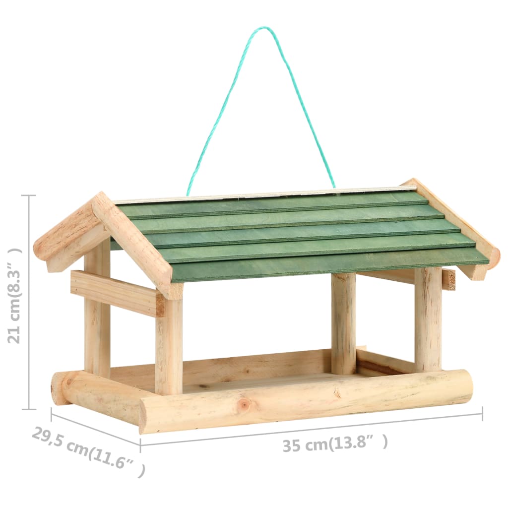 Ptičja hranilnica iz trdnega lesa 35x29,5x21 cm