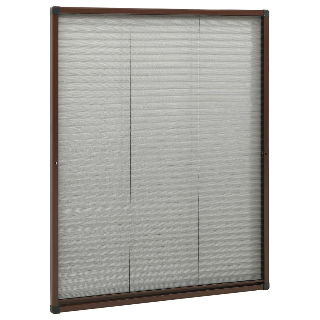 Plise komarnik za okna aluminij rjav 60x80 cm