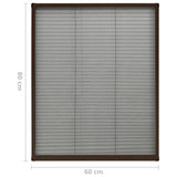 Plise komarnik za okna aluminij rjav 60x80 cm