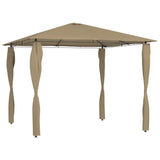 Paviljon s pokritimi stebri 3x3x2,6 m taupe 160 g/m²