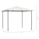 Paviljon 3x3x2,6 m krem 160 g/m²